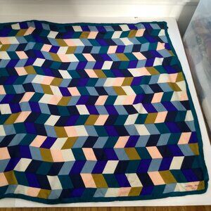 Galeries Lafayette Paris Cubic Geometric Square Scarf Colorful Designer Luxury